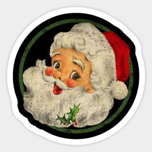 Vintage Santa Claus Christmas - Design Funny Old Fashioned Sticker